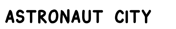 Astronaut City font preview